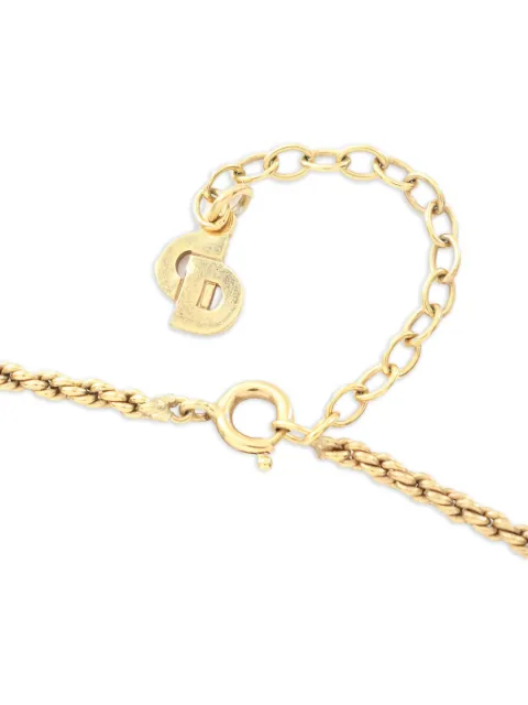 Christian Dior Pre-Owned 2010s logo-detail necklace Gold 1027673