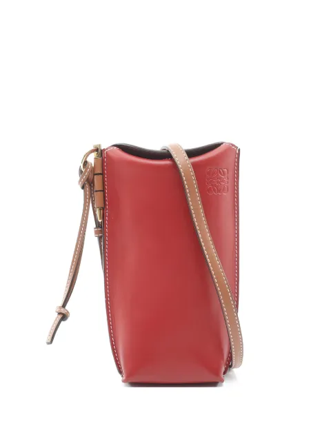 Loewe Pre-Owned 2000s Gate pocket leather shoulder bag Red 1029905