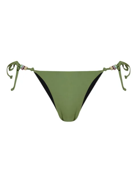 Bond-eye Anali beaded side-tie bikini bottoms Green BARE660RV