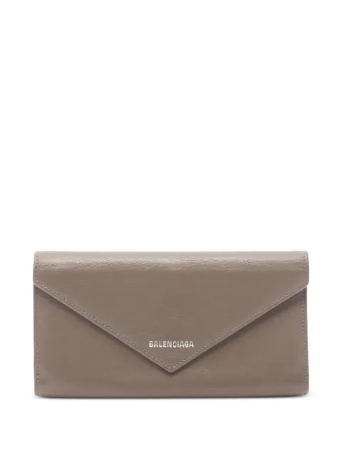 Balenciaga Pre-Owned 2000s bifold leather long wallet Neutrals 1028279