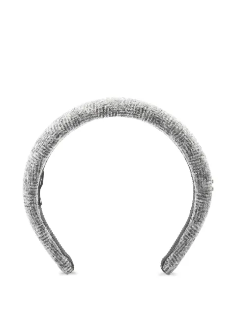 Miu Miu Pre-Owned 2020s logo-detail headband Grey 1029167