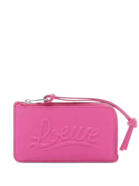 Loewe Pre-Owned 2010s embossed logo leather coin purse Pink 1026728