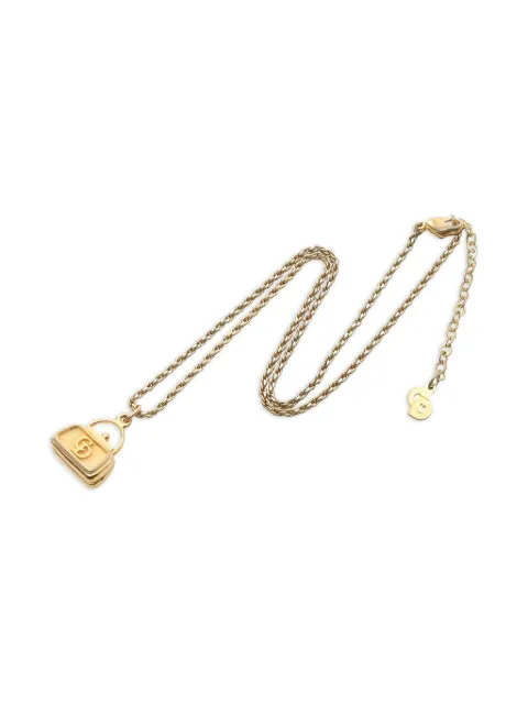 Christian Dior Pre-Owned 2000s logo bag necklace Gold 1027674