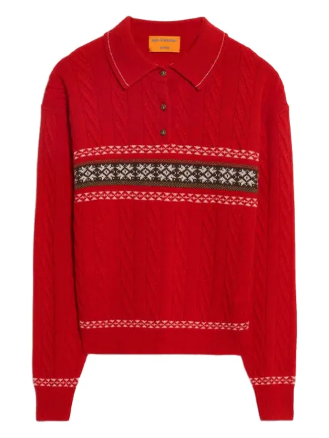 Guest In Residence patterned round-neck cashmere sweater Red W38719CM70WOOL30CASHMERE