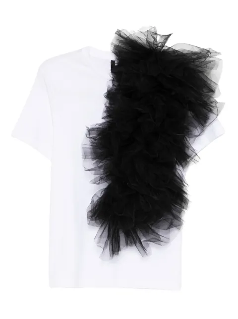 Alchemy ruffled-detail T-shirt White LIA734