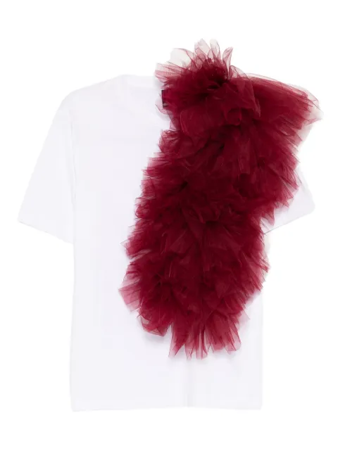 Alchemy ruffled-detail T-shirt White LIA733