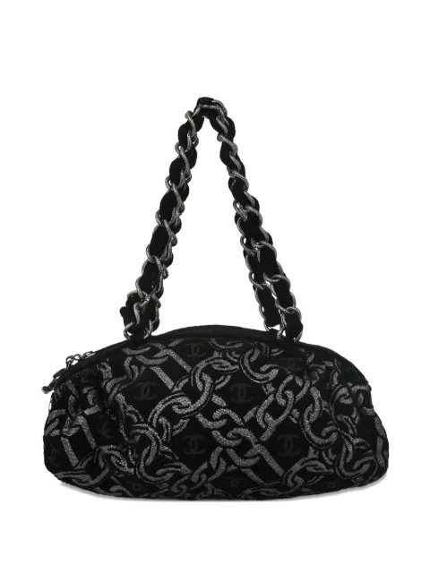 CHANEL Pre-Owned 2005-2006 chain-print tote bag Black 134749