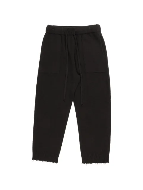 Uma Wang raw-hem track pants Black UK7158