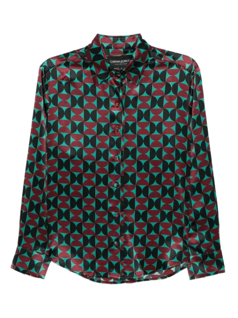 Cynthia Rowley geometric pattern shirt Black 25F1TP28SK