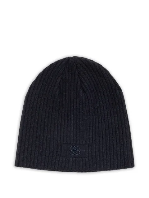 Stüssy ribbed beanie hat Black STUS111