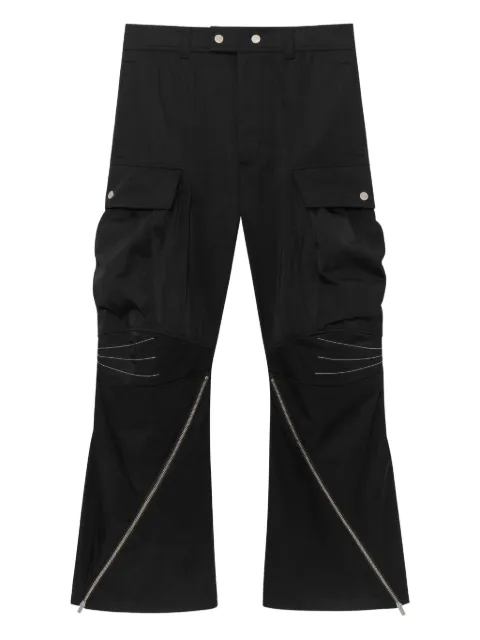 FFFPOSTALSERVICE zip-detail cotton cargo pants Black FFFPSFW2519