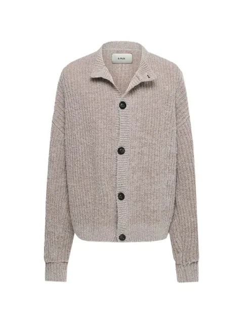 O.FILES buttoned interlaced cardigan Neutrals 16240031001