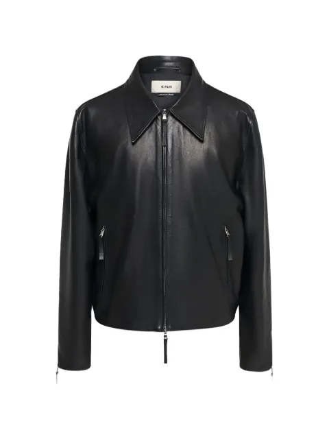 O.FILES leather jacket Black 1624001000100
