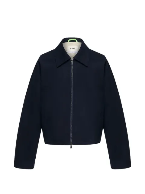 O.FILES Curtain 2.0 zip-fastening jacket Blue 16240010002