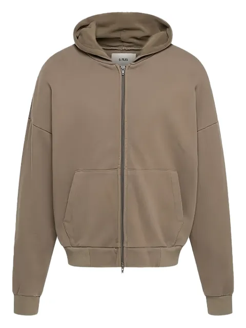 O.FILES Origami zip-up hoodie Neutrals 16240019001