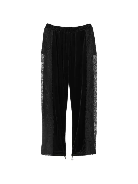 AMBUSH lace-detail trousers Black 12115524