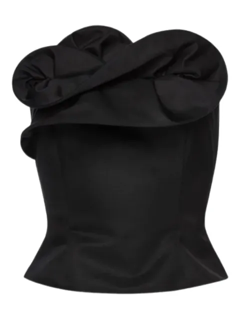 Magda Butrym ruffled corset top Black 163426
