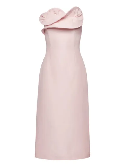 Magda Butrym ruffled strapless dress Pink 283426