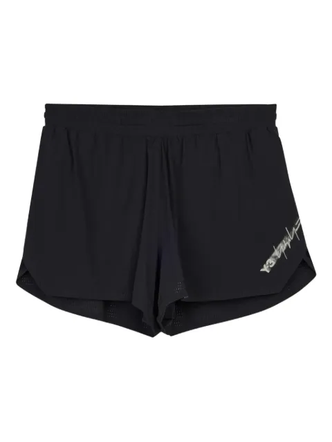 Y-3 signature-print shorts Black IR7099