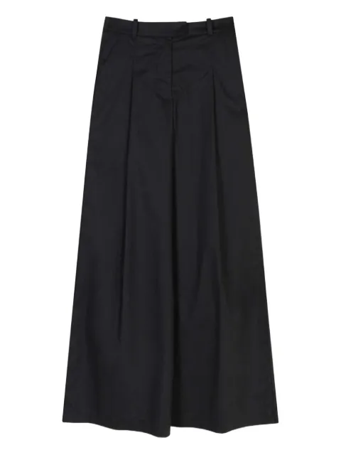 Malloni pleated cotton trousers Black M23E70549