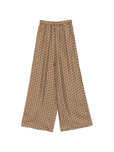 Max Mara Mxmclarino printed wide-leg trousers Brown 2611131142600001