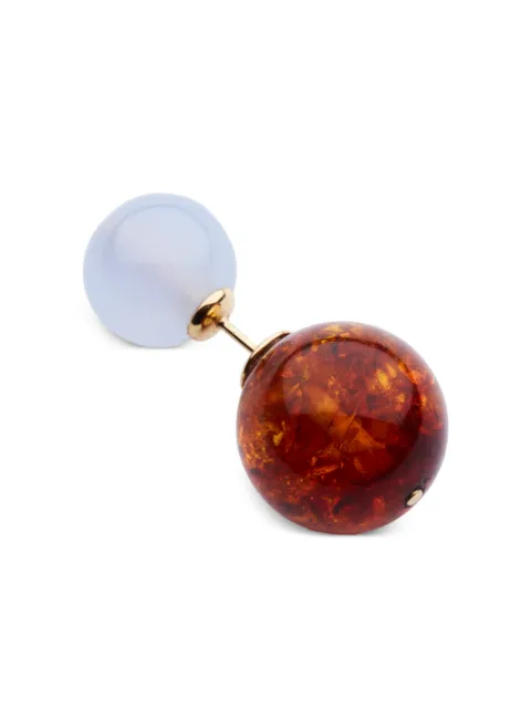 Luminous 27 Bolas Duo chalcedony and amber earring Gold SPL2702AOS