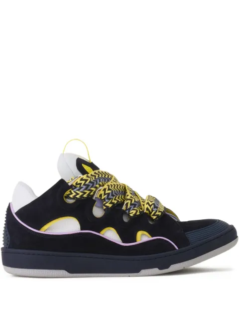 Lanvin Curb cut-out braided sneakers Blue SKDK12BICO2972