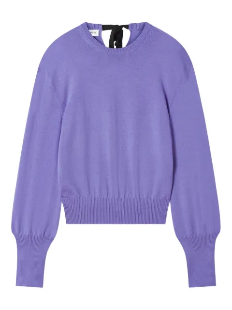 Lanvin ribbon-detail sweater Purple RWPO0016K101P26