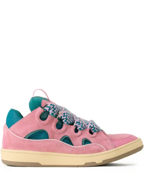Lanvin Curb cut-out lace-up sneakers Pink FUSKDK12BICOE25