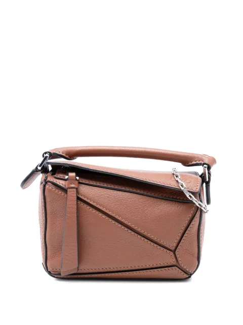 Loewe Pre-Owned 2020 Nano Calfskin Puzzle satchel Brown G8OKEO676E1E6AM3