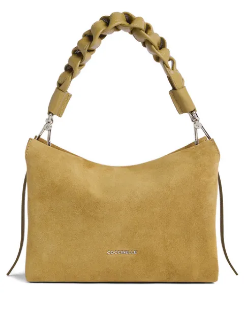 Coccinelle Boheme suede braided-detail shoulder bag Neutrals E1P6P580101