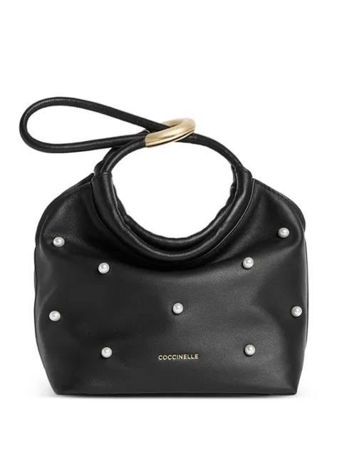 Coccinelle small Finn embellished tote bag Black E1UAB580101