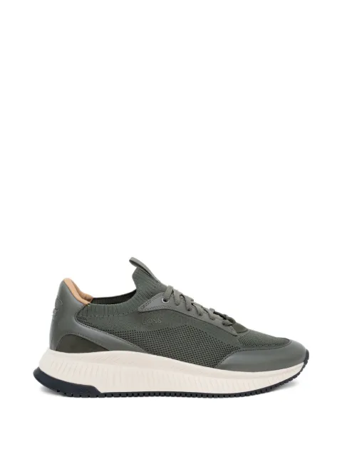 BOSS TTNM Evo trainers with knitted uppers and leather trims Grey 50552911