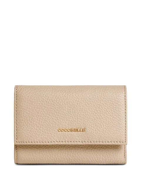 Coccinelle medium metallic soft grained wallet Neutrals E2MW5116601