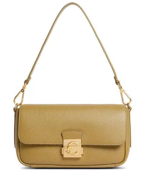 Coccinelle medium C-Me Lock logo-detail shoulder bag Green E1U4K120201