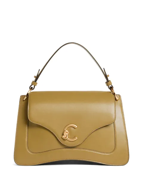 Coccinelle Medium C-Me logo-plaque handle shoulder bag Green E1SSK180101