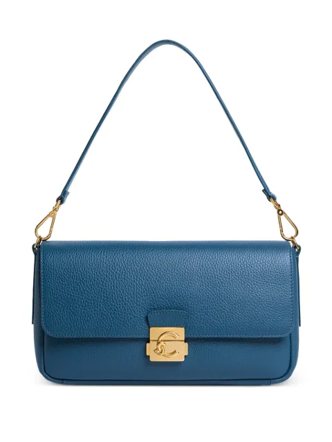 Coccinelle C-Me Lock logo-plaque shoulder bag Blue E1U4K120101