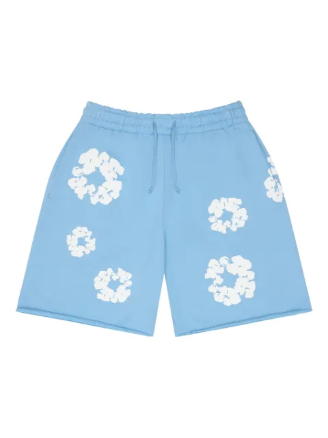 Denim Tears wreath cotton shorts Blue DT257
