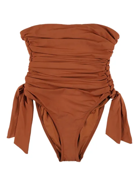 ZIMMERMANN Daylight knot strapless beachwear Brown 5910WRS263