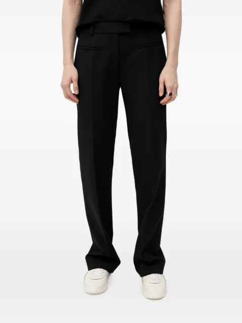 HUGO pressed-crease tailored trousers Black 50555896