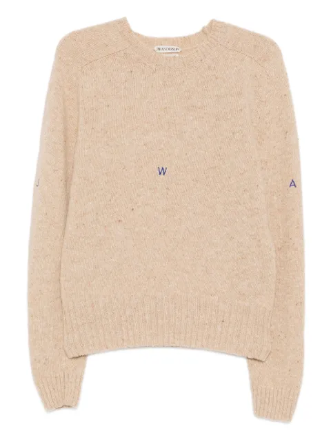 JW Anderson logo-embroidered jumper Neutrals KW1525YN0458