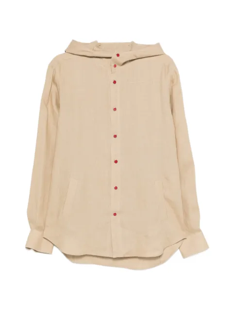 Kiton hooded button shirt Neutrals UMCMARH096902