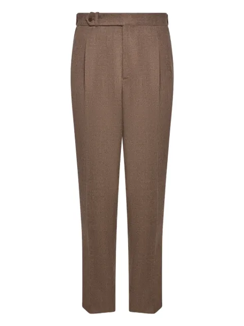 FRANZESE COLLECTION Stefano De Martino pleated trousers Brown FRW25454FANGO