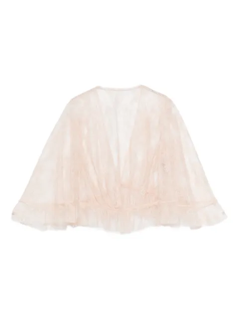 Alberta Ferretti lace ruffled top Pink A02331648