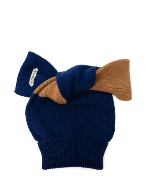 JW Anderson knotted beanie hat Blue KW1486YN0494