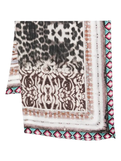 Pierre-Louis Mascia animal-print silk scarf Neutrals MOLARESW135X135M