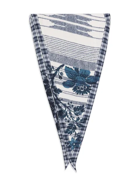 Pierre-Louis Mascia Aloeuw floral print scarf Blue ALOEUWSW065X120LMF098