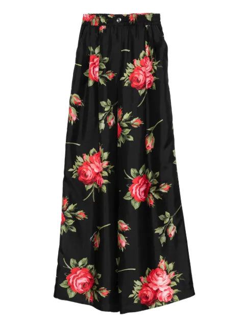 Dolce & Gabbana floral-print trousers Black FTDIVTIS11G