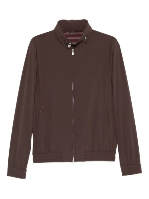 Brunello Cucinelli bonded nylon outerwear jacket with packable hood Brown MZ4266525C1792