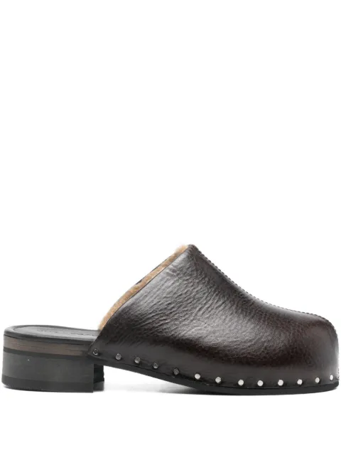 OUR LEGACY Naoto hand-cut metal-stitch mules Brown A4257NDA